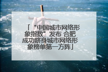 “中国城市网络形象指数”发布 合肥成功跻身城市网络形象榜单第一方阵