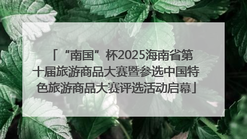“南国”杯2025海南省第十届旅游商品大赛暨参选中国特色旅游商品大赛评选活动启幕