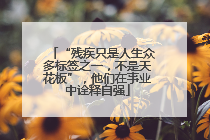 “残疾只是人生众多标签之一，不是天花板”，他们在事业中诠释自强