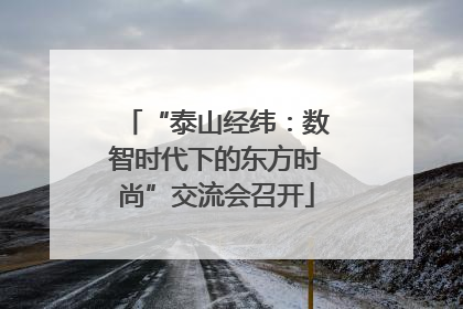 “泰山经纬：数智时代下的东方时尚”交流会召开