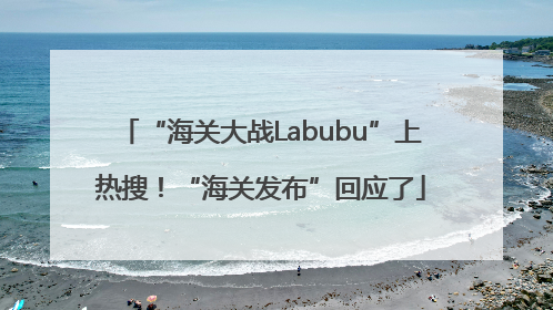 “海关大战Labubu”上热搜！“海关发布”回应了
