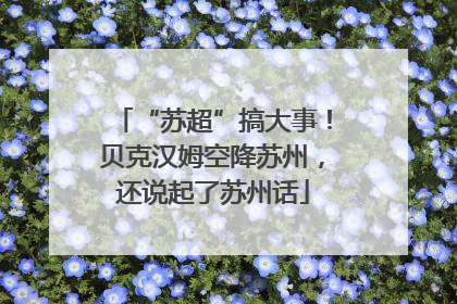 “苏超”搞大事！贝克汉姆空降苏州，还说起了苏州话