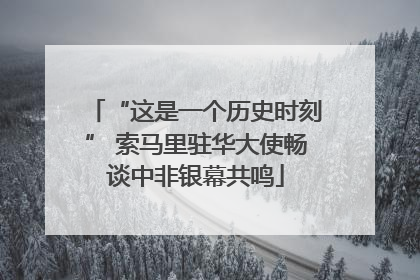 “这是一个历史时刻” 索马里驻华大使畅谈中非银幕共鸣