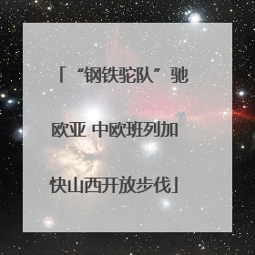“钢铁驼队”驰欧亚 中欧班列加快山西开放步伐