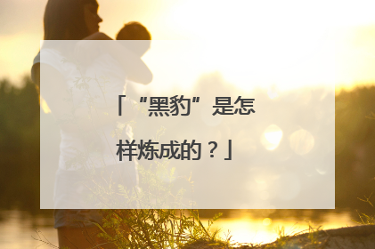 “黑豹”是怎样炼成的？