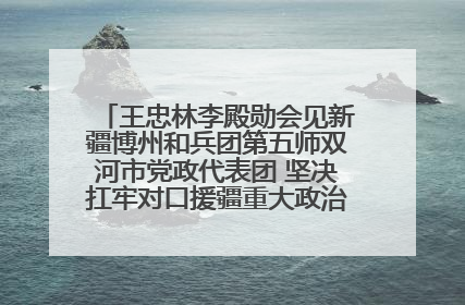 王忠林李殿勋会见新疆博州和兵团第五师双河市党政代表团 坚决扛牢对口援疆重大政治责任 推动双方实现优势互补务实合作