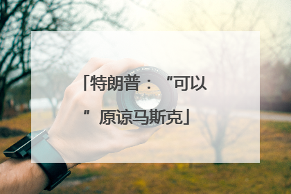 特朗普：“可以”原谅马斯克