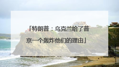 特朗普：乌克兰给了普京一个轰炸他们的理由