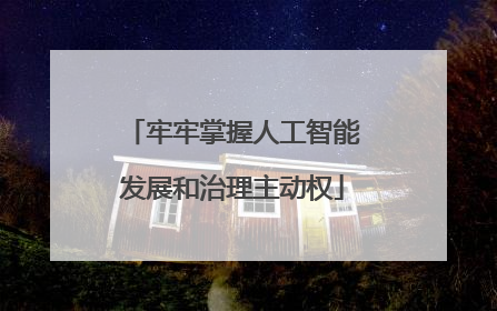 牢牢掌握人工智能发展和治理主动权