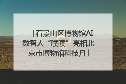 石景山区博物馆AI数智人“噗噗”亮相北京市博物馆科技月