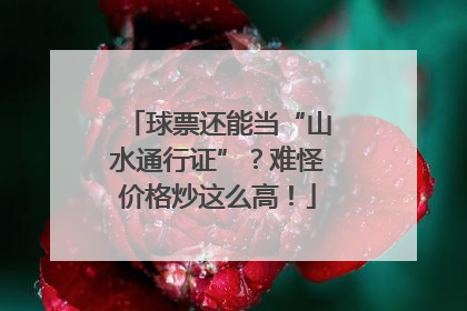 球票还能当“山水通行证”？难怪价格炒这么高！