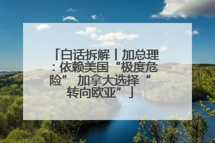 白话拆解丨加总理：依赖美国“极度危险” 加拿大选择“转向欧亚”