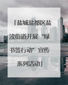 盐城盐都区盐渎街道开展“绿书签行动”宣传系列活动