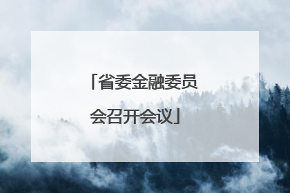 省委金融委员会召开会议