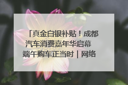 真金白银补贴！成都汽车消费嘉年华启幕 端午购车正当时｜网络中国节·端午