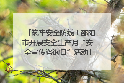 筑牢安全防线！邵阳市开展安全生产月“安全宣传咨询日”活动