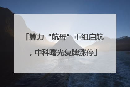 算力“航母”重组启航，中科曙光复牌涨停