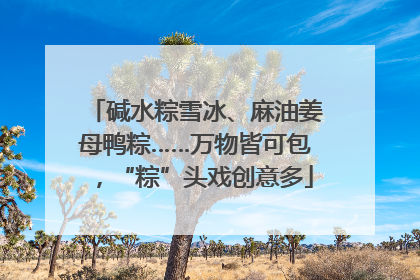 碱水粽雪冰、麻油姜母鸭粽……万物皆可包，“粽”头戏创意多