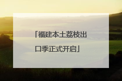 福建本土荔枝出口季正式开启