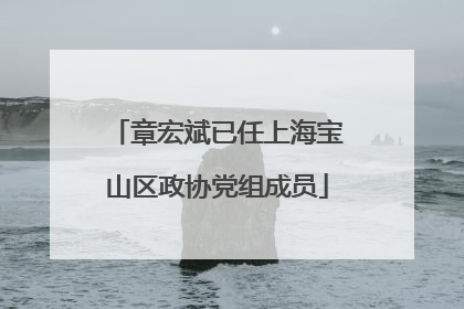 章宏斌已任上海宝山区政协党组成员
