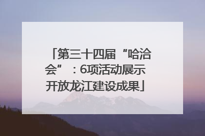 第三十四届“哈洽会”：6项活动展示开放龙江建设成果