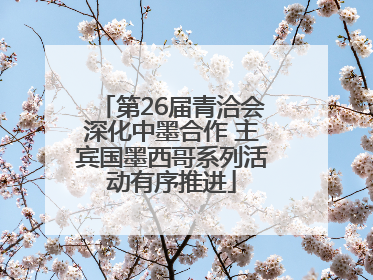第26届青洽会深化中墨合作 主宾国墨西哥系列活动有序推进