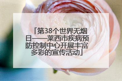 第38个世界无烟日——莱西市疾病预防控制中心开展丰富多彩的宣传活动