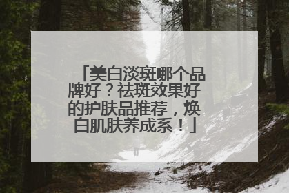 美白淡斑哪个品牌好？祛斑效果好的护肤品推荐，焕白肌肤养成系！