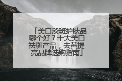 美白淡斑护肤品哪个好？十大美白祛斑产品，去黄提亮品牌选购指南