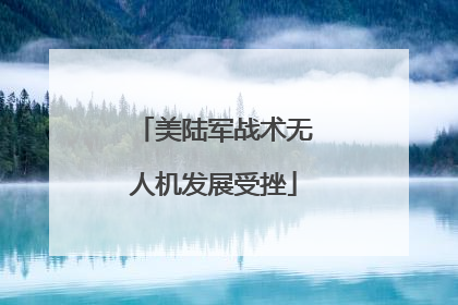 美陆军战术无人机发展受挫