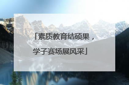 素质教育结硕果，学子赛场展风采