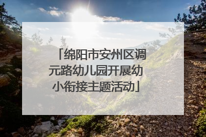 绵阳市安州区调元路幼儿园开展幼小衔接主题活动
