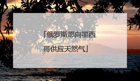 俄罗斯愿向墨西哥供应天然气