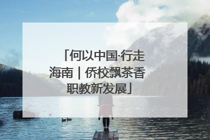 何以中国·行走海南｜侨校飘茶香 职教新发展