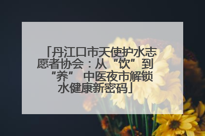 丹江口市天使护水志愿者协会：从“饮”到“养” 中医夜市解锁水健康新密码