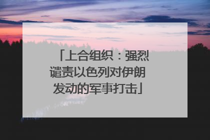 上合组织：强烈谴责以色列对伊朗发动的军事打击