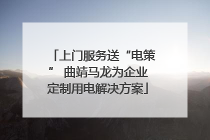 上门服务送“电策” 曲靖马龙为企业定制用电解决方案