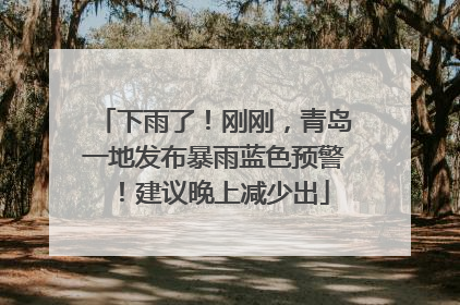 下雨了！刚刚，青岛一地发布暴雨蓝色预警！建议晚上减少出