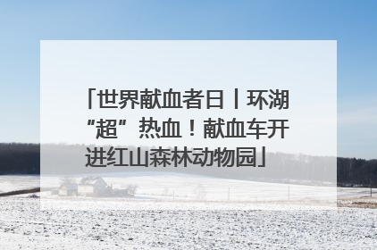 世界献血者日丨环湖“超”热血！献血车开进红山森林动物园