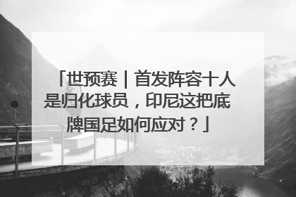 世预赛｜首发阵容十人是归化球员，印尼这把底牌国足如何应对？