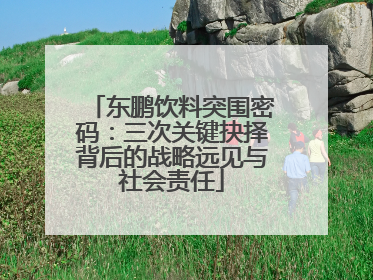 东鹏饮料突围密码：三次关键抉择背后的战略远见与社会责任