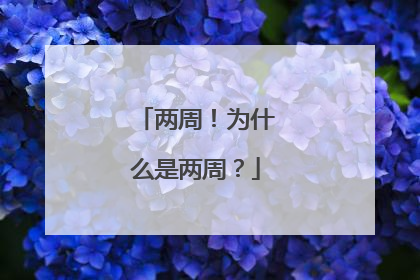 两周！为什么是两周？