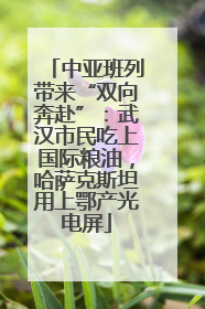 中亚班列带来“双向奔赴”：武汉市民吃上国际粮油，哈萨克斯坦用上鄂产光电屏