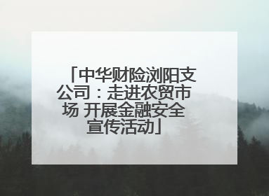 中华财险浏阳支公司：走进农贸市场 开展金融安全宣传活动