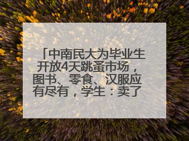 中南民大为毕业生开放4天跳蚤市场，图书、零食、汉服应有尽有，学生：卖了几十个手串