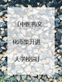 中医药文化市集开进大学校园