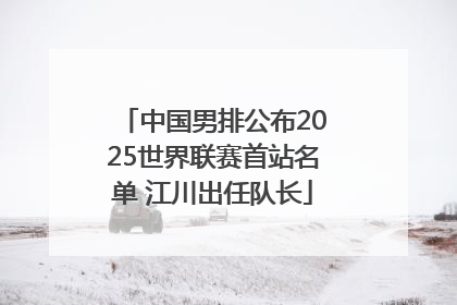 中国男排公布2025世界联赛首站名单 江川出任队长
