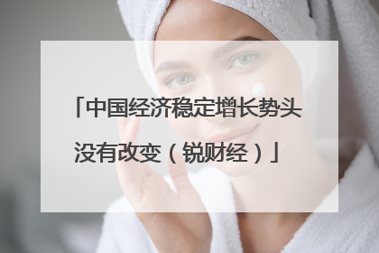 中国经济稳定增长势头没有改变（锐财经）