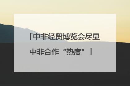 中非经贸博览会尽显中非合作“热度”
