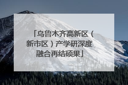 乌鲁木齐高新区（新市区）产学研深度融合再结硕果